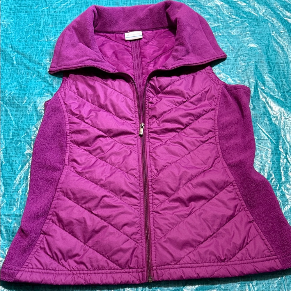Womens Purple Quilted Vest